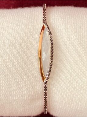 Judith Jack Rose Gold and White Faceted Marquise Bracelet - Women's Jewelry